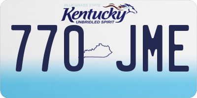 KY license plate 770JME