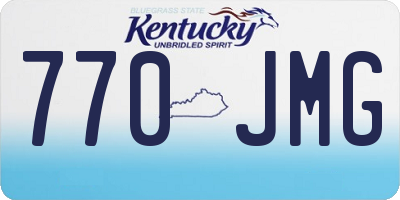KY license plate 770JMG