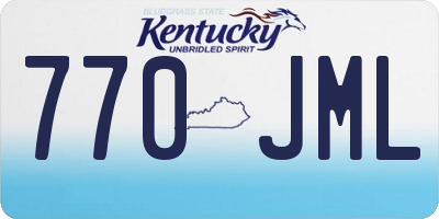 KY license plate 770JML