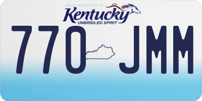 KY license plate 770JMM