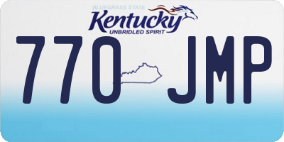 KY license plate 770JMP