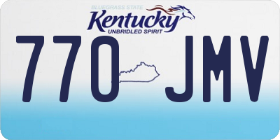 KY license plate 770JMV