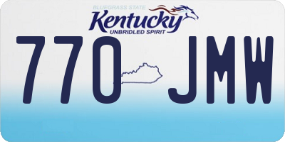 KY license plate 770JMW
