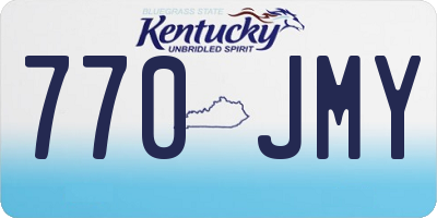 KY license plate 770JMY