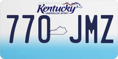 KY license plate 770JMZ