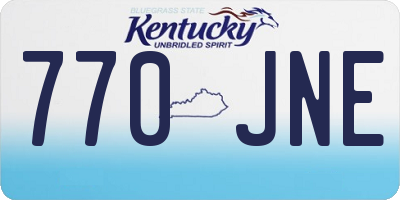 KY license plate 770JNE
