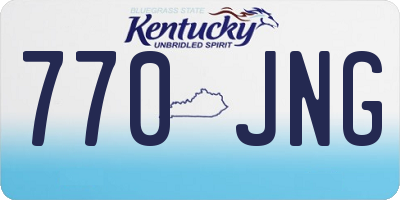 KY license plate 770JNG
