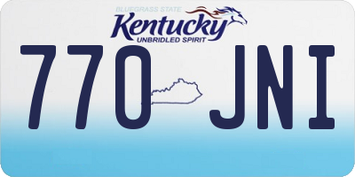 KY license plate 770JNI
