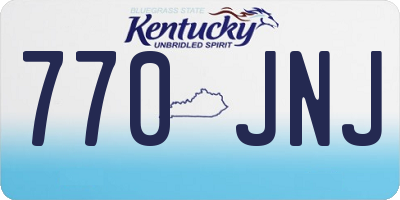 KY license plate 770JNJ