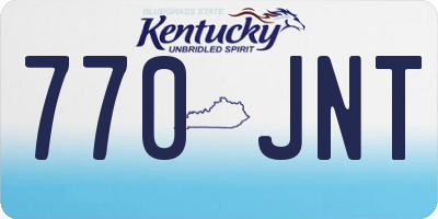 KY license plate 770JNT