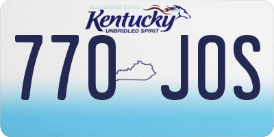 KY license plate 770JOS