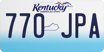 KY license plate 770JPA