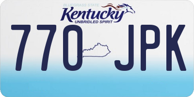 KY license plate 770JPK