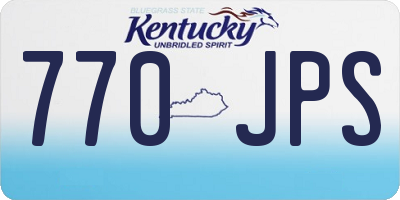 KY license plate 770JPS
