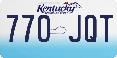 KY license plate 770JQT