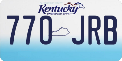 KY license plate 770JRB