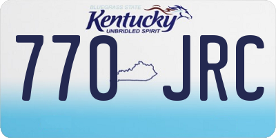 KY license plate 770JRC
