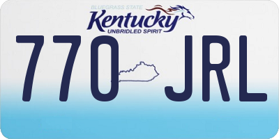 KY license plate 770JRL