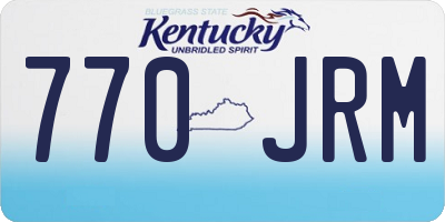 KY license plate 770JRM