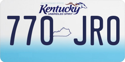 KY license plate 770JRO