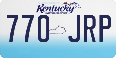 KY license plate 770JRP