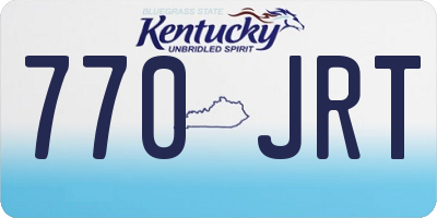 KY license plate 770JRT