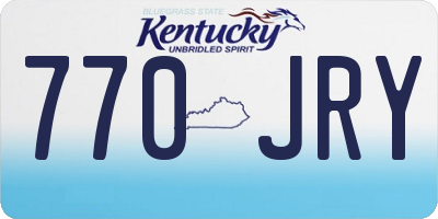 KY license plate 770JRY