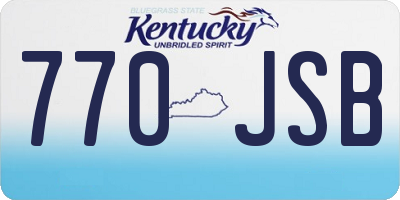 KY license plate 770JSB