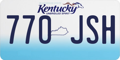 KY license plate 770JSH