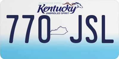 KY license plate 770JSL
