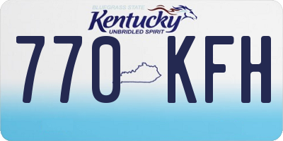 KY license plate 770KFH