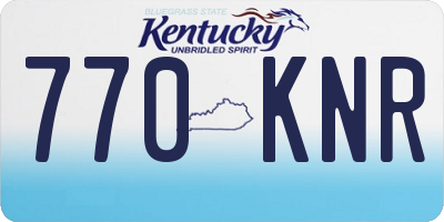 KY license plate 770KNR