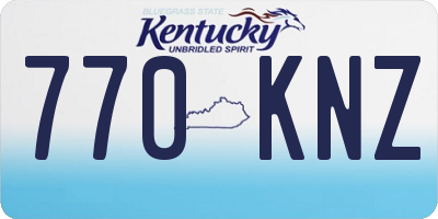 KY license plate 770KNZ