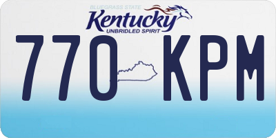 KY license plate 770KPM