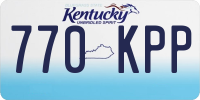 KY license plate 770KPP