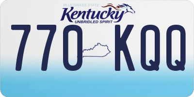 KY license plate 770KQQ