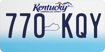KY license plate 770KQY