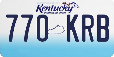 KY license plate 770KRB