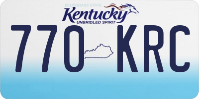 KY license plate 770KRC