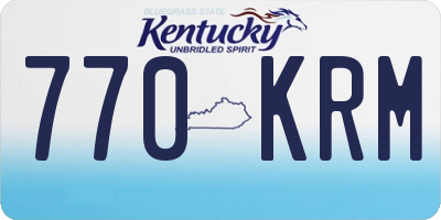 KY license plate 770KRM