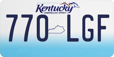 KY license plate 770LGF