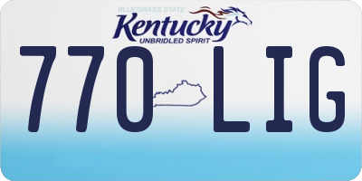 KY license plate 770LIG