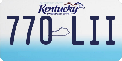 KY license plate 770LII
