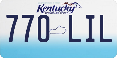KY license plate 770LIL