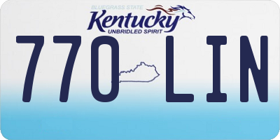 KY license plate 770LIN