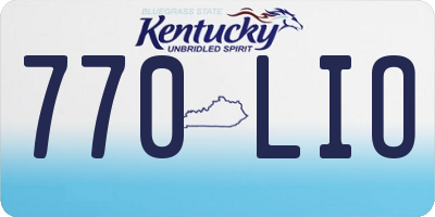KY license plate 770LIO
