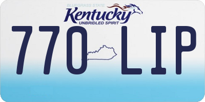 KY license plate 770LIP