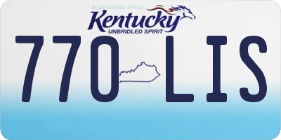 KY license plate 770LIS