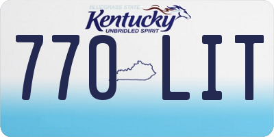 KY license plate 770LIT