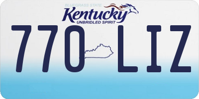 KY license plate 770LIZ